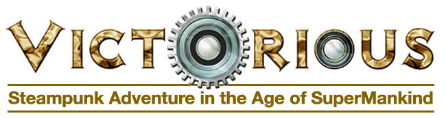 Victorious steampunk adventure in the age of super mankind logo